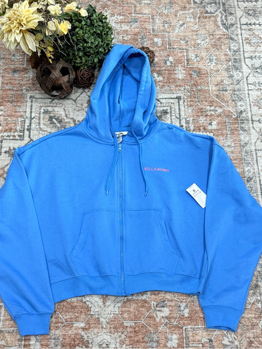 Billabong Kids Bright Blue Full-Zip Hoodie